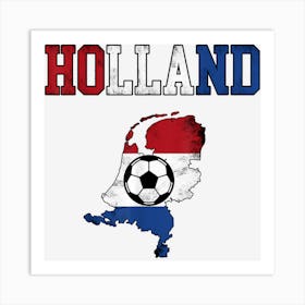 Vintage Holland Netherlands Football Soccer Nederland Art Print