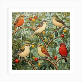 Birds In A Tree Art 14 Art Print