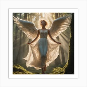 Angel In The Forest Art Print