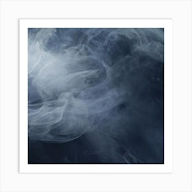 Smoke On A Black Background Art Print