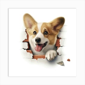 Pembrokeshire Corgi 1 Art Print