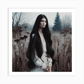 Woman In A Field Art Print