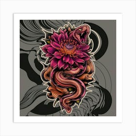 Snake Tattoo Art Print