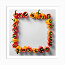 Frame Of Peppers 9 Art Print