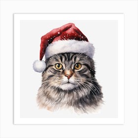 Santa Cat 26 Art Print