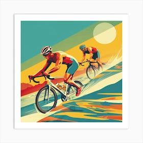 A Triathlon Event Vector Design Illustration 1718702522 3 Art Print