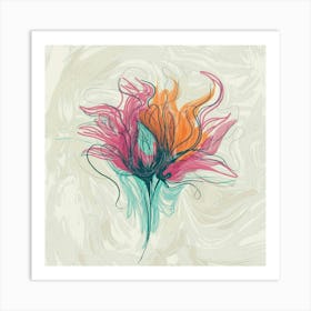 Abstract Flower 1 Art Print