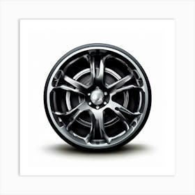 Car Wheel Tire Rim Automotive Vector Logo Design Transportation Vehicle Alloy Radial Rub Art Print