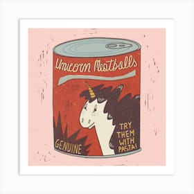 Unicorn meatballs Art Print