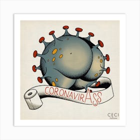 Coronavirass Square Art Print