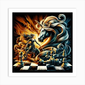 Unicorn Chess19 Art Print