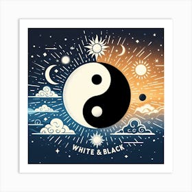 White & Black 1 Art Print