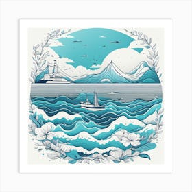 Ocean Print Art Print