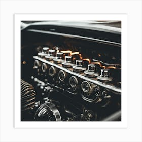 Classic Car Engine Art Print