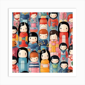 Asian Dolls 8 Art Print