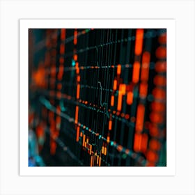 Close Up Of A Stock Market Art Print