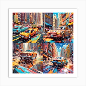 City Of Cars Art Print