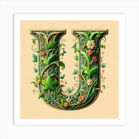 Letter U 1 Art Print