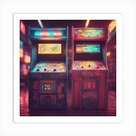 Arcade Machine Stock Videos & Royalty-Free Footage Art Print