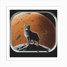 Cat On Mars Art Print