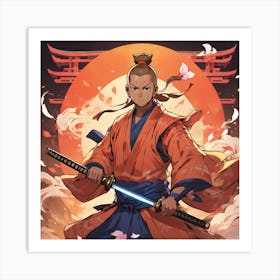 Yogi Adityanath as a Samurai Art Print