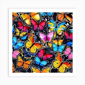 Colorful Butterflies 47 Art Print