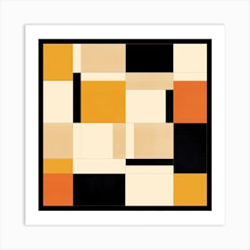 Squares Sonata: Mid Century Geometric Art Print