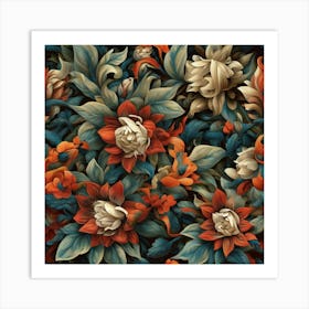 Floral Pattern 1 Art Print