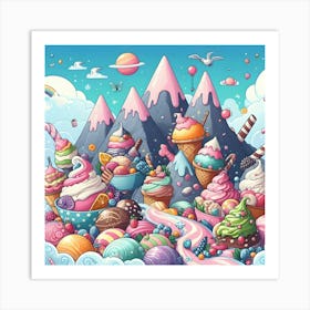 Ice Cream Sundae Art Print