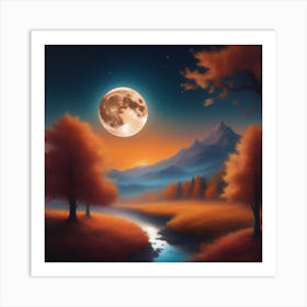 Harvest Moon Dreamscape 1 Art Print