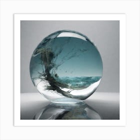 Water In A Glass Ball Art Print
