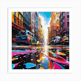 Splatter City 2 Art Print