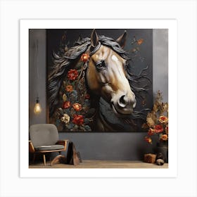 Horse Painting Art Print