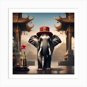 Havana Elephant in China Art Print