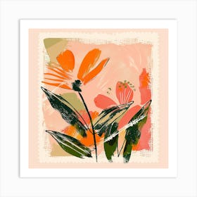 Abstract Floral Painting 1 Art Print