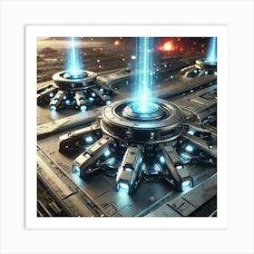 Starseeker Hovercraft Light Energy Turrets Art Print