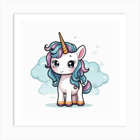 Cute Unicorn 591 Art Print