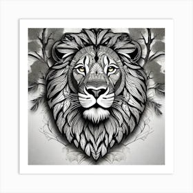 Lion Head 26 Art Print