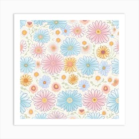 Daisy Pattern 1 Art Print