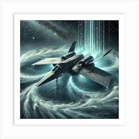 A High Tech, Sci Fi Scene Showing The Aqua Phantom Converted Art Print