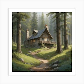 Cabin In The Woods 4 Art Print