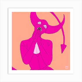 She Devil Pink Art Print