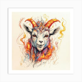 Goat Head 16 Art Print