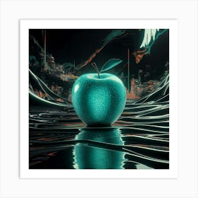 Blue Apple Art Print