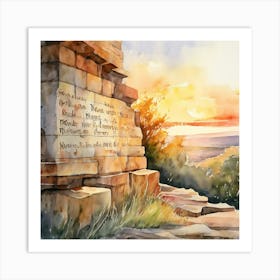 Sunset At The Monument 1 Art Print