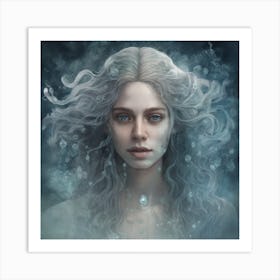 Girl In The Water Art Print