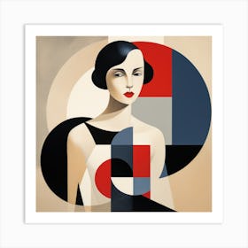 Bauhaus French Woman 02 Art Print