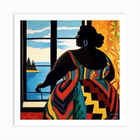 Woman By The Window 1 Art Print