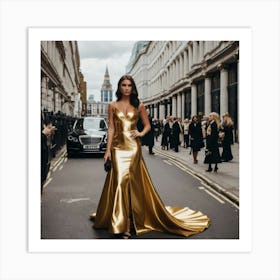 Golden women City of London Art Print