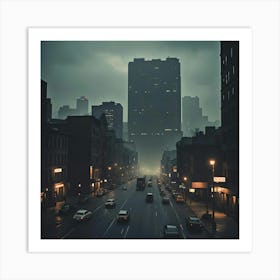 New York City At Night Art Print